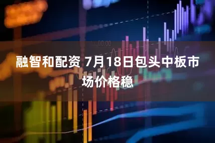 融智和配资 7月18日包头中板市场价格稳